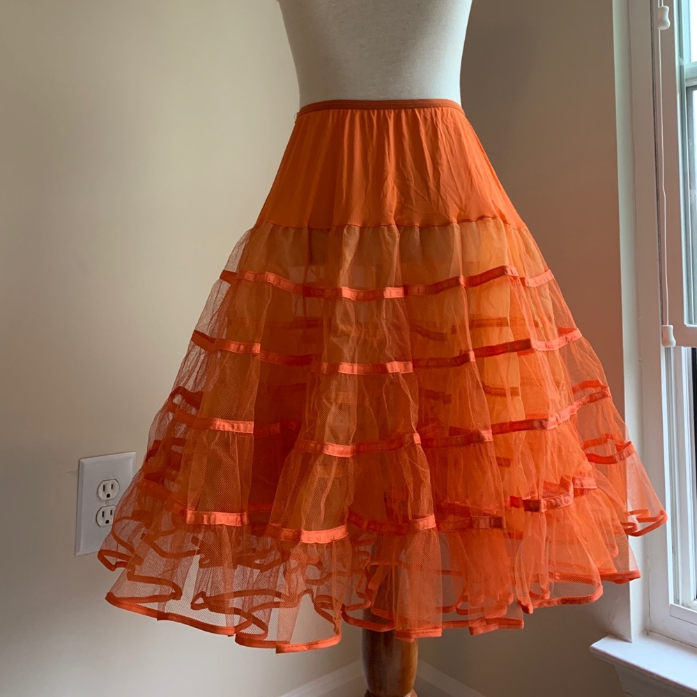 Vintage Orange Petticoat Crinoline